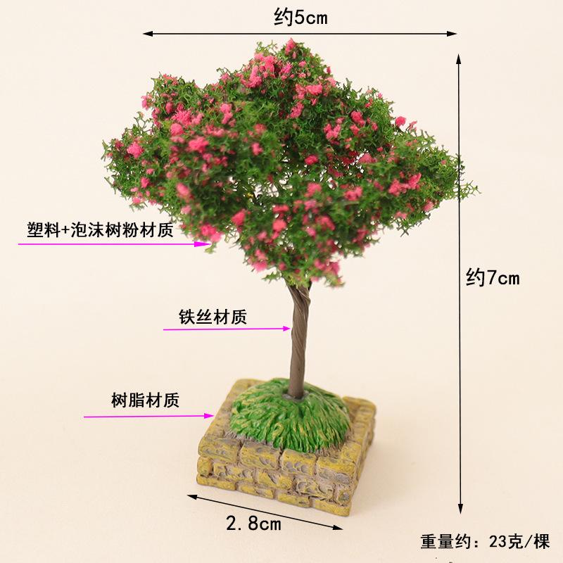 Doll House Mini Garden Simulation Cherry Blossom Willow Tree Landscaping Plant Ornaments Micro Landscape Sand Table Scene Prop Model