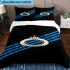 Set Biancheria da Letto con Stemma FC Brugge 3 Pezzi, Include 1 Copripiumino e 2 Federe Perfetto per Camera da Letto, Dormitorio, Regalo di Natale per Fan