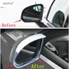 Car Rearview Mirror Rain Eyebrow Decoration Protection Cover Trim For VOLVO XC40 2018 - 2025 ABS Chrome Accessories Exterior Kit