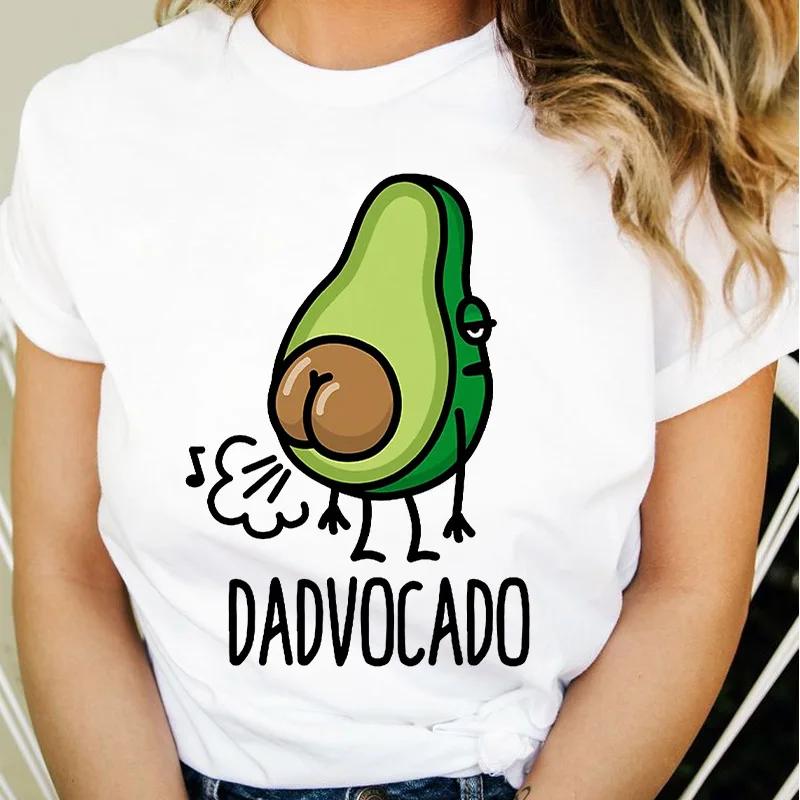 Beautiful Avocado T-shirt Women's Tops Summer Loose Cartoon Aesthetic Casual T-shirt Retro Harajuku T-shirt Ladies Street Wear
