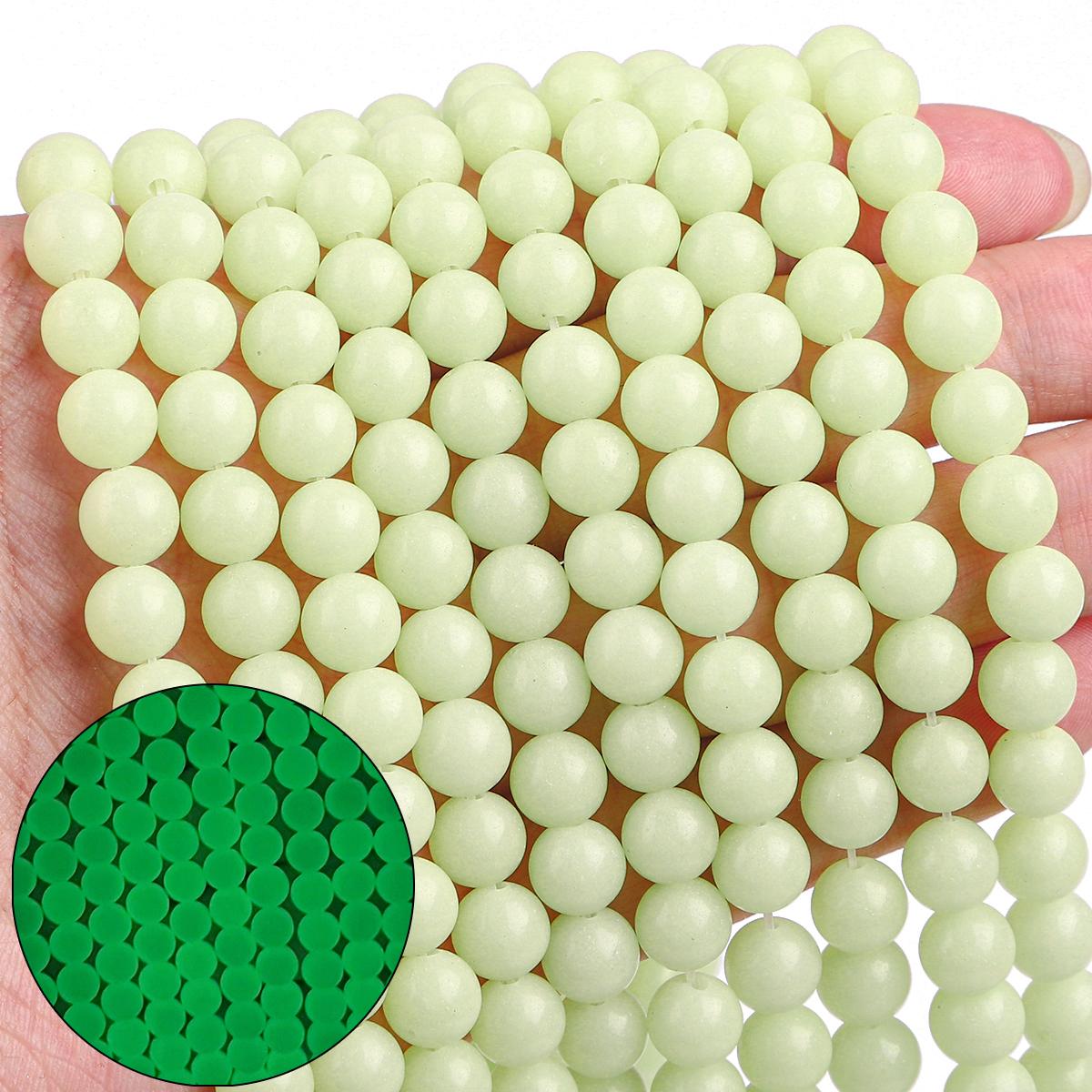 

6/8 мм стеклянные бусины ярких цветов для изготовления ювелирных изделий, светящиеся в темноте стеклянные бусины, браслет, ожерелье из бисера, DIY ювелирные изделия, бусины 8mm 10pcs средний весенний бутон