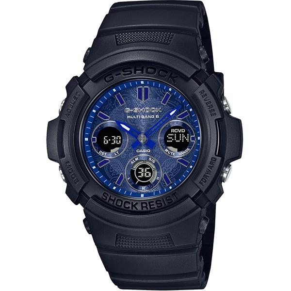 

Мужская резинка CASIO AWG M100SBP 1AJF G SHOCK BLUE PAISLEY SERIES