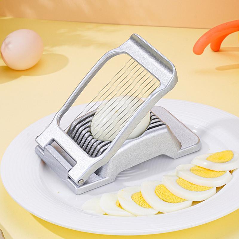 Aluminum Alloy Cut Hard Eggs Egg Slicer Heavy Duty Metal Boiled Eggs Cutter Manual Cutting Ham Fruit Kitchen Gadgets
