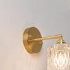 Cylindrical Japanese Retro Brass Wall Lamp Modern Nordic Bedside Wall Lamp Simple Bathroom Mirror Mirror Headlight