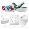 Unisex Printed EVA Clogs Breathable Lightweight Garden Shoes Slip On Beach Bathroom Pool Home Summer Wear Indoor Outdoor Use