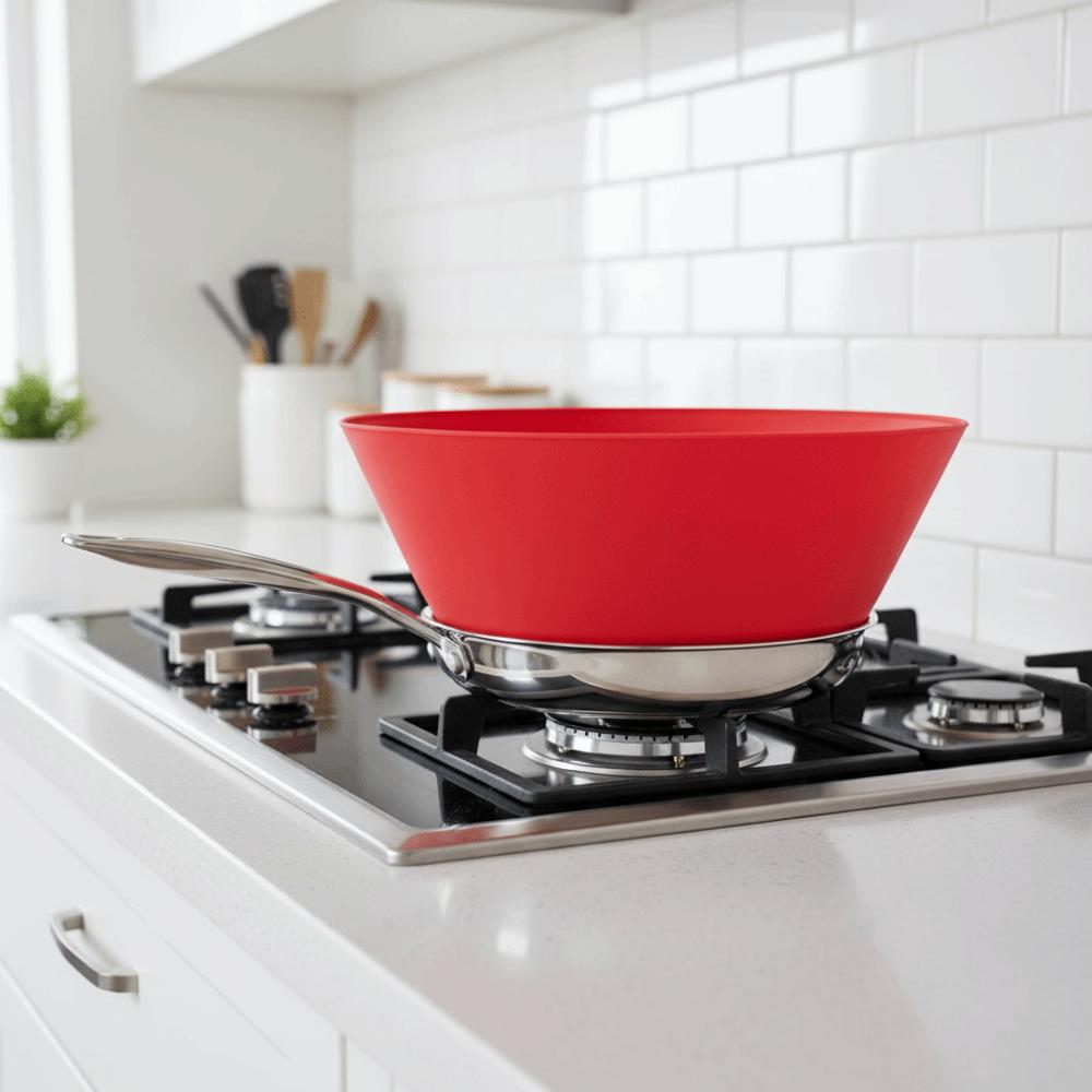Folding Oil Splatter Cover Heat-resistant Splash-proof Pot Rim Anti-Overflow Cover Cooking