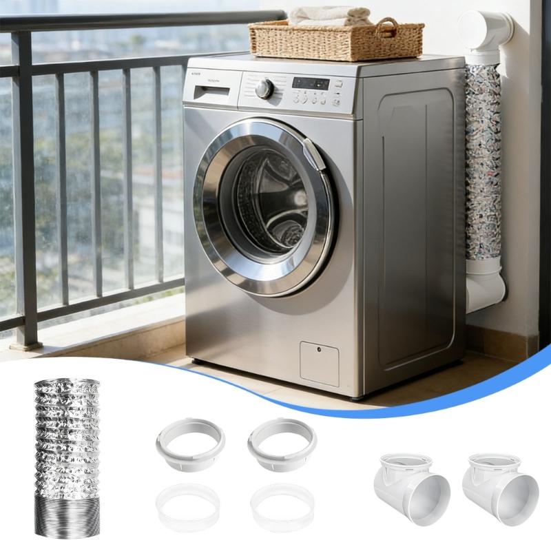 Practical Dryer Air Fitting Quick Connecting Exhaust Hose Space Saving Dryer Vent Connector for Small Laundry Rooms
