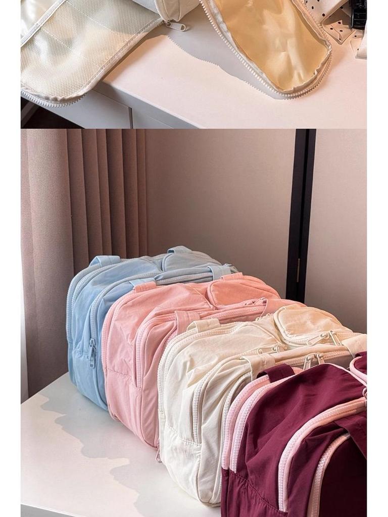 Korean Large Capacity Portable Makeup & Toiletry Bag with Partitioned Storage