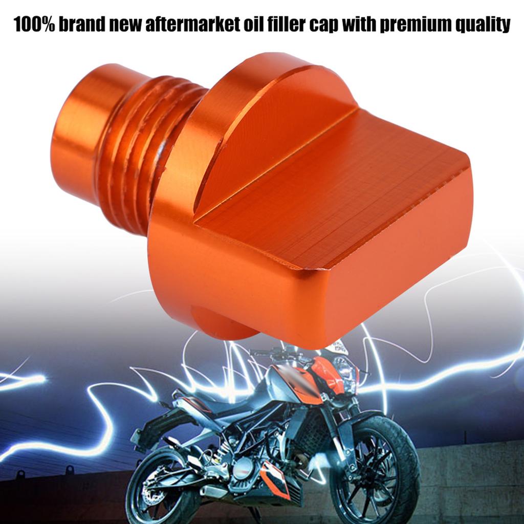 Motorcycle Accessories Orange Aluminum Alloy Oil Filler Cap