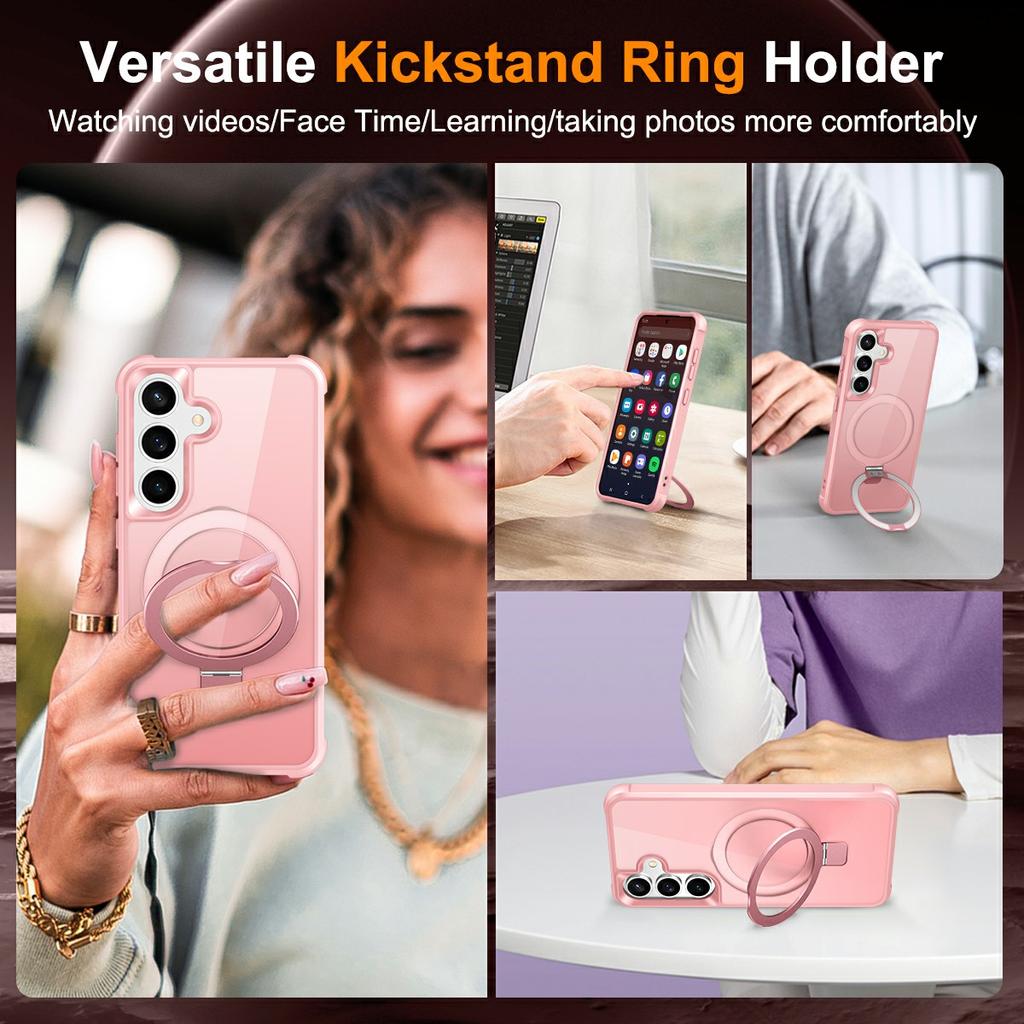 For Samsung Galaxy S26+ Magnetic Case Ring Holder Kickstand TPU + PC Phone Cover