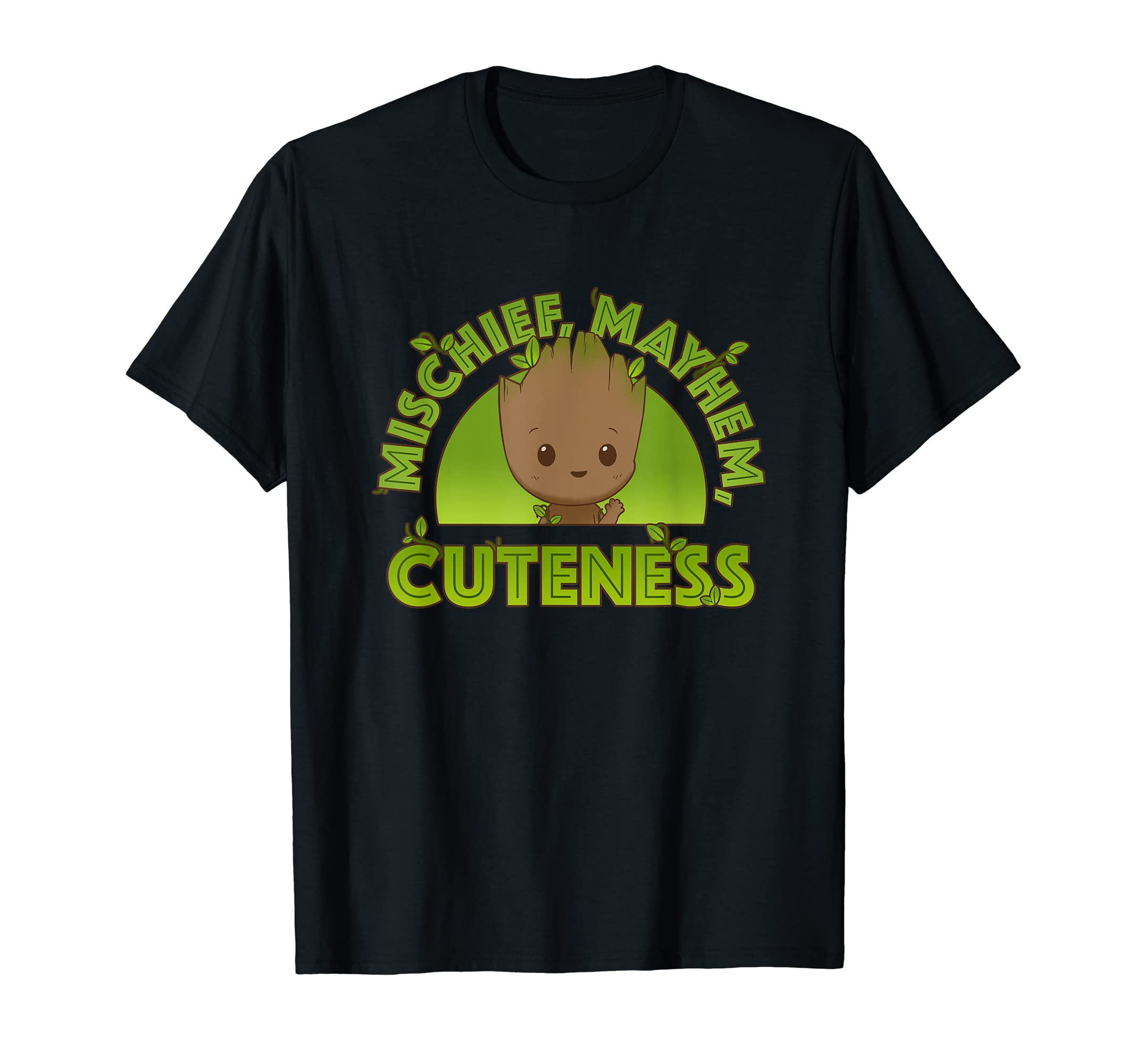 

Marvel Studios I Am Groot Mischievous Mayhem Cute T-Shirt чорний