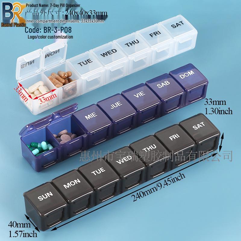 7-Day Round Petal Pill Box: Compact 7-Grid Medicine Organizer for Travel