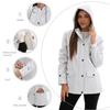 European and American Style Women's Hooded Windbreaker Coat, Fleece-lined, Waterproof, Suitable for Spring and Autumn.