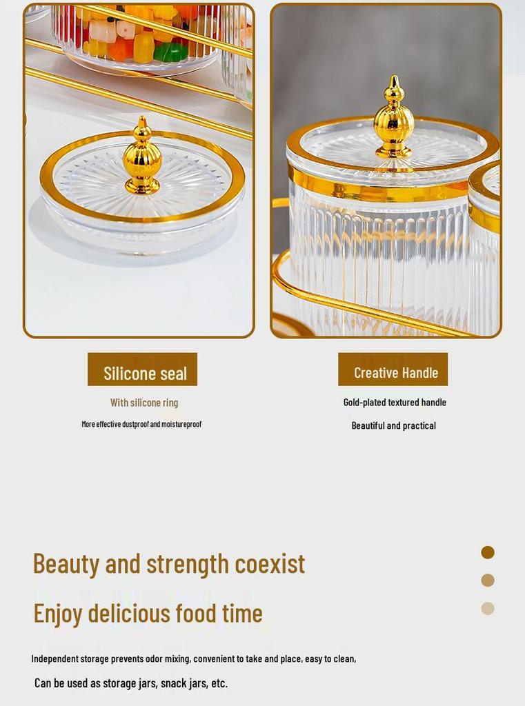 Transparent Food-Grade Plastic Storage Jars for Grains, Snacks, and Dried Goods