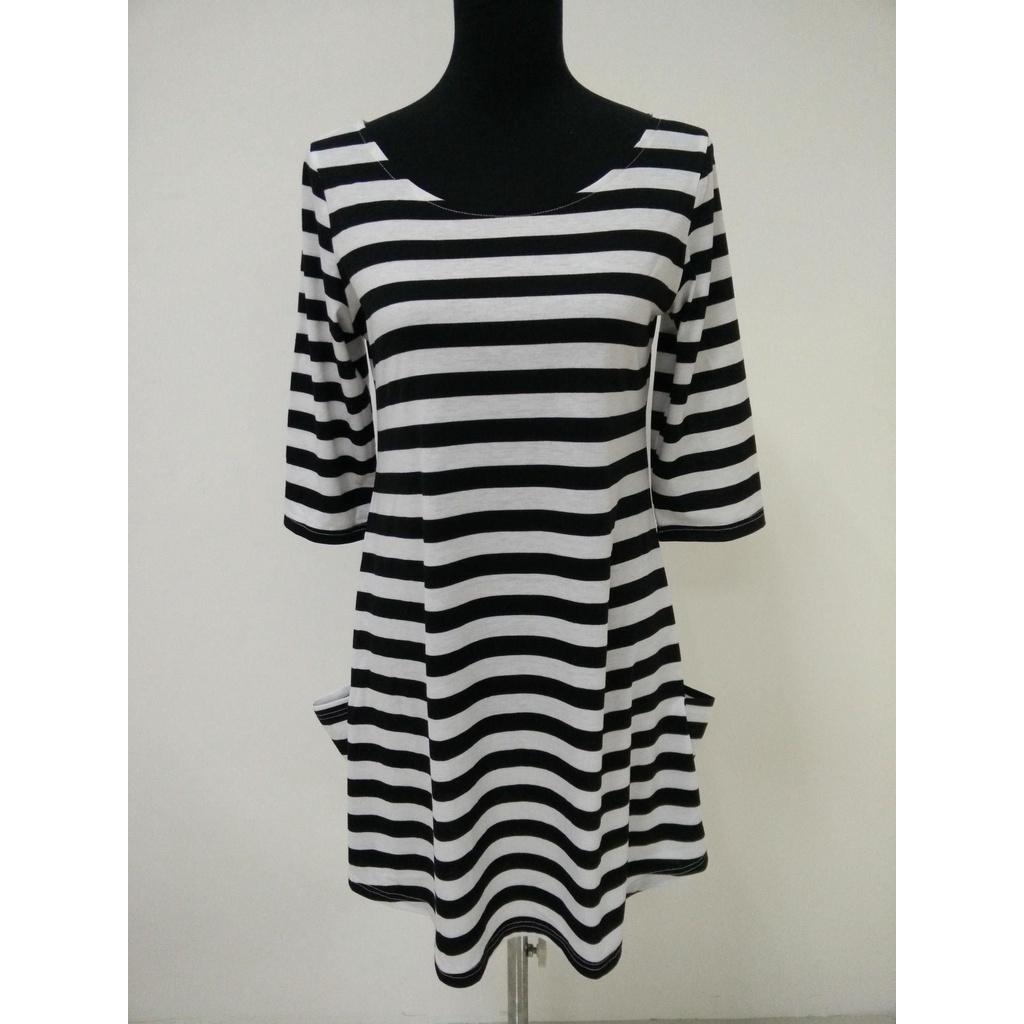 Charming Parent-child Dress Clothes Set Featuring Striped Half Sleeve Baby Girl Dress