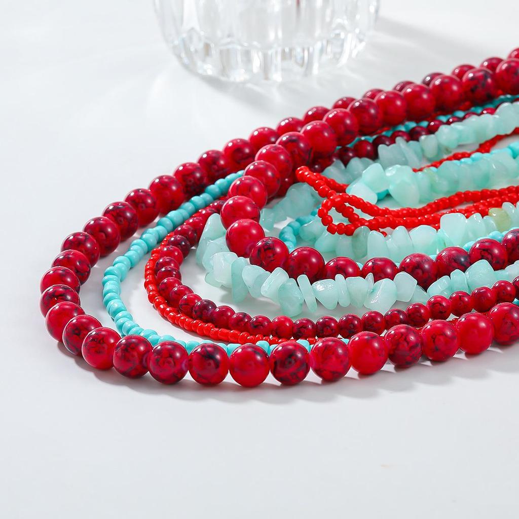Z's Baroque Multi-layer Beaded Clavicle Necklace