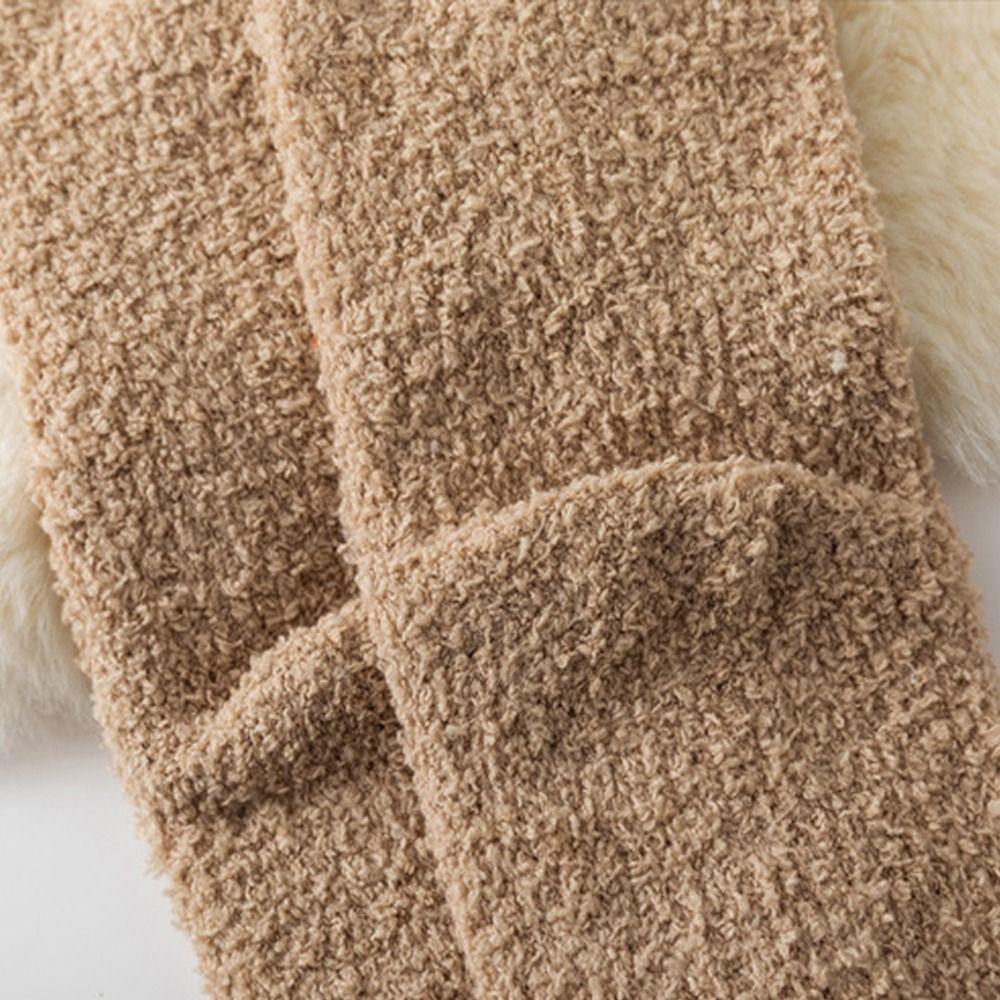 Girl Gifts Elastic Coral Fleece Women Socks Korean Style Socks Mid Tube Socks Apparel Accessories