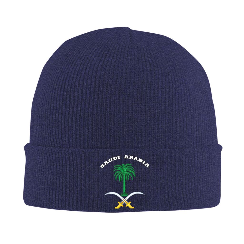Saudi Arabia Coat of arms Flag Beanie Hats  Knit Hat Adult Unisex Fashion Head Wrap Caps Winter Hippie Custom Bonnet Hats