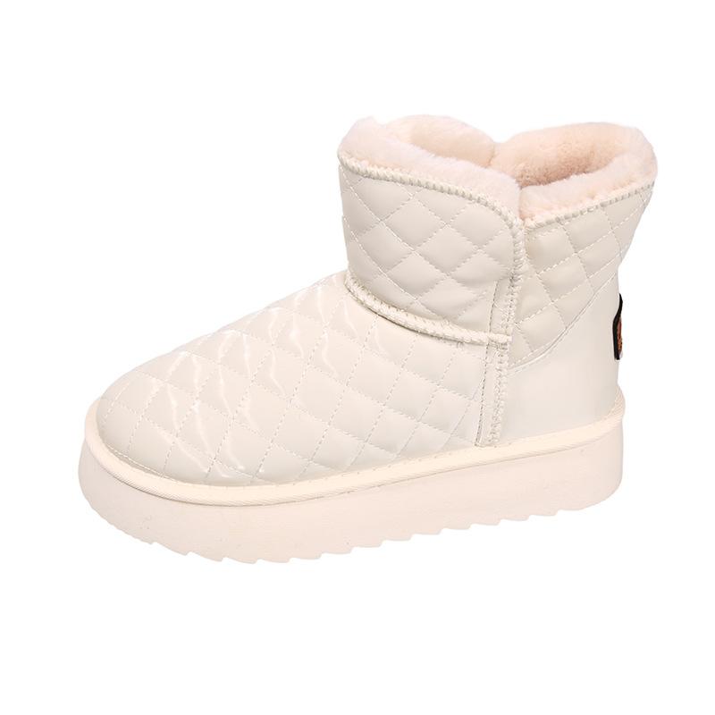 Processing customized new winter non-slip velvet thick-soled popular fashionable versatile snow boots women's comfortable cotton shoes