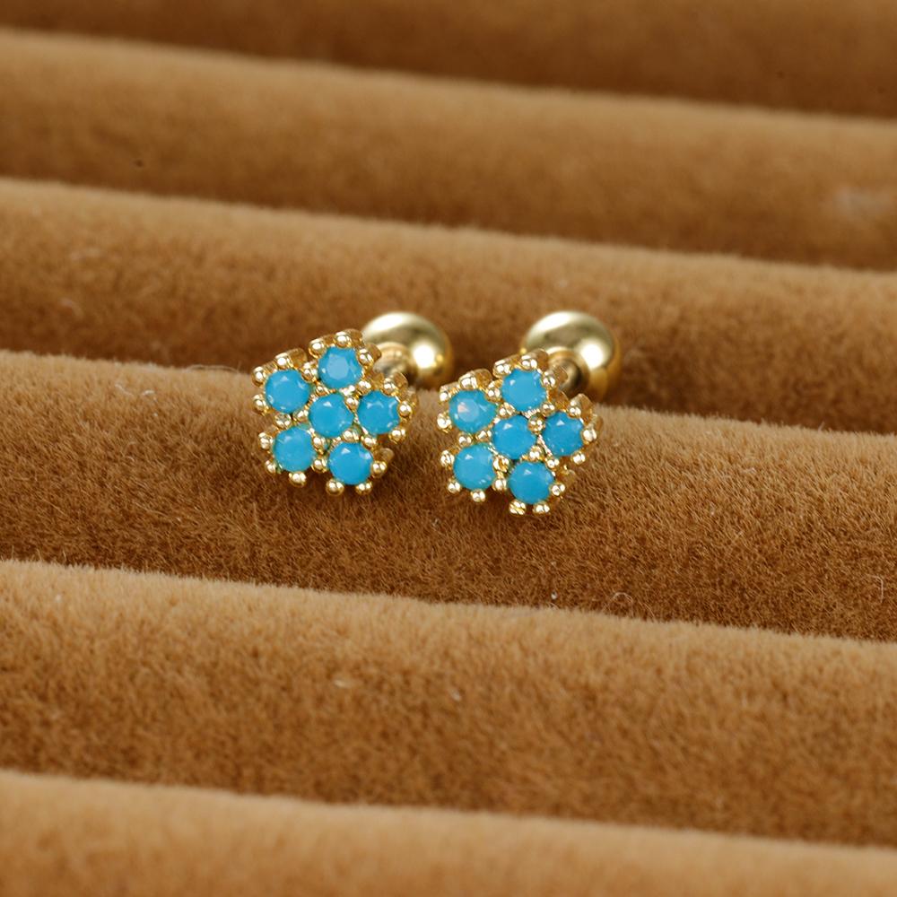 Vintage Gold Color Stainless Steel Butterfly Earrings for Women Zircon Cartilage Piercing Stud Earring Jewelry aretes de mujer