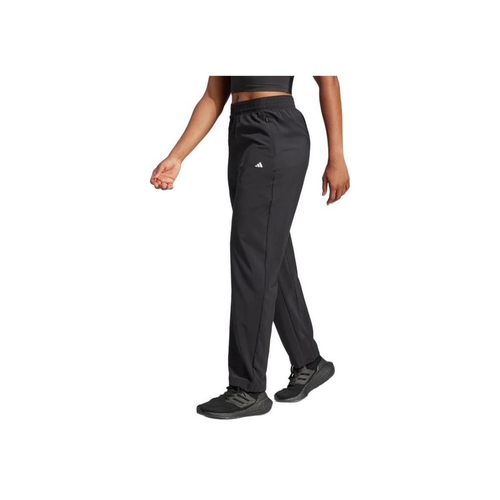 Adidas Training Pants With Solid Color Logo Women Bottoms Black IL6984