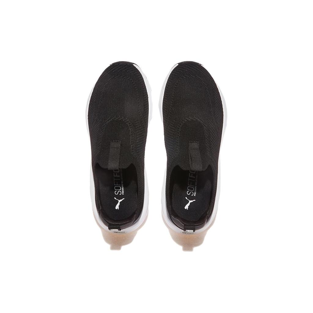 Puma Softride Fashion Bequem Stoßdämpfend Langlebig Low Top Lässige Laufschuhe Unisex Sneaker Schwarz Weiß 309833-01