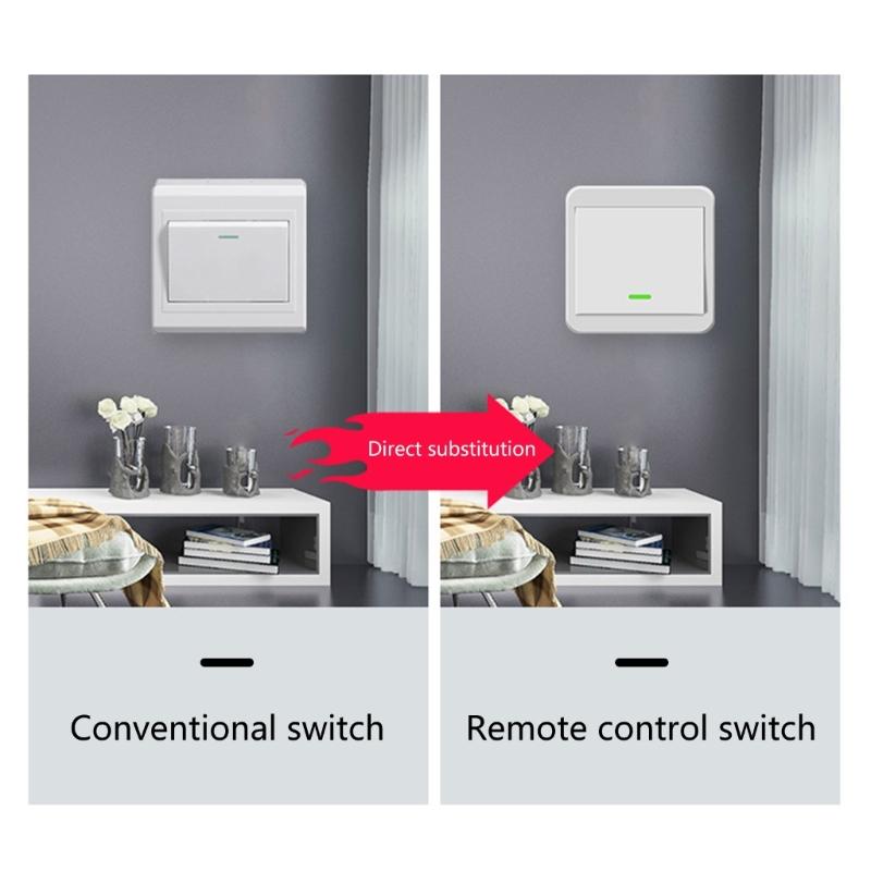 Wireless Remote Control Switch Wall Panel Transmitter Wireless 433mhz Light Switch for Homes Living-Room Bedroom
