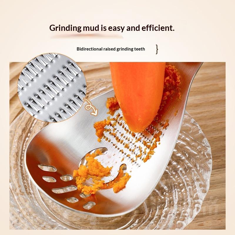 Utensile da Cucina Multifunzionale in Acciaio Inossidabile Per Cucinare Aglio Zenzero Grattugia Trituratore Cucchiaio Articoli per la Cucina