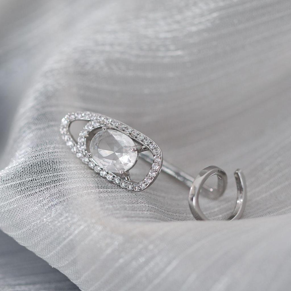 European & American Fashion Versatile Zirconia Nail Ring Holder for Women