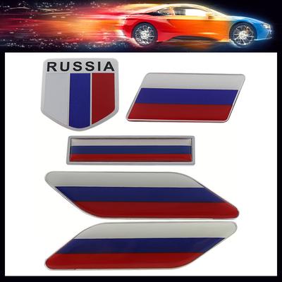 Russland Flagge Karte Logo für Lada Vesta Sport Niva Samara Granta Priora Kalina 2109 XRay Cross Auto Motorhaube Kotflügel Heck Heckklappe Aufkleber Emblem Abzeichen Sticker