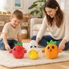 Interactive Musical Plush Toy, Banana Strawberry Sensory Stuffed Animal, Dual Mode Sound Toy for Kids, Battery Operated Christmas Birthday Gifts