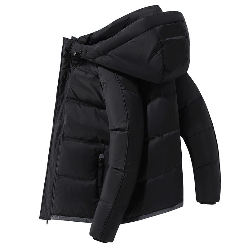 Down jacket men's autumn and winter new men's thickened warm loose trendy bread jacket casual hooded men's down jacket