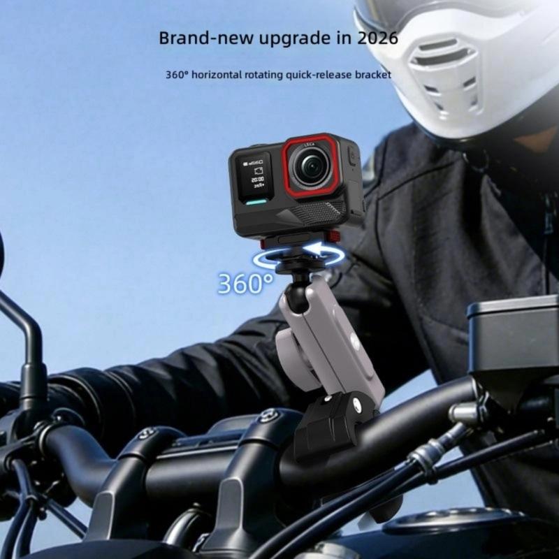 Magnetic Quick Detach Base For Sports Camera 360 Horizontal Rotation Mount Adapter Aluminum Alloy Compactly
