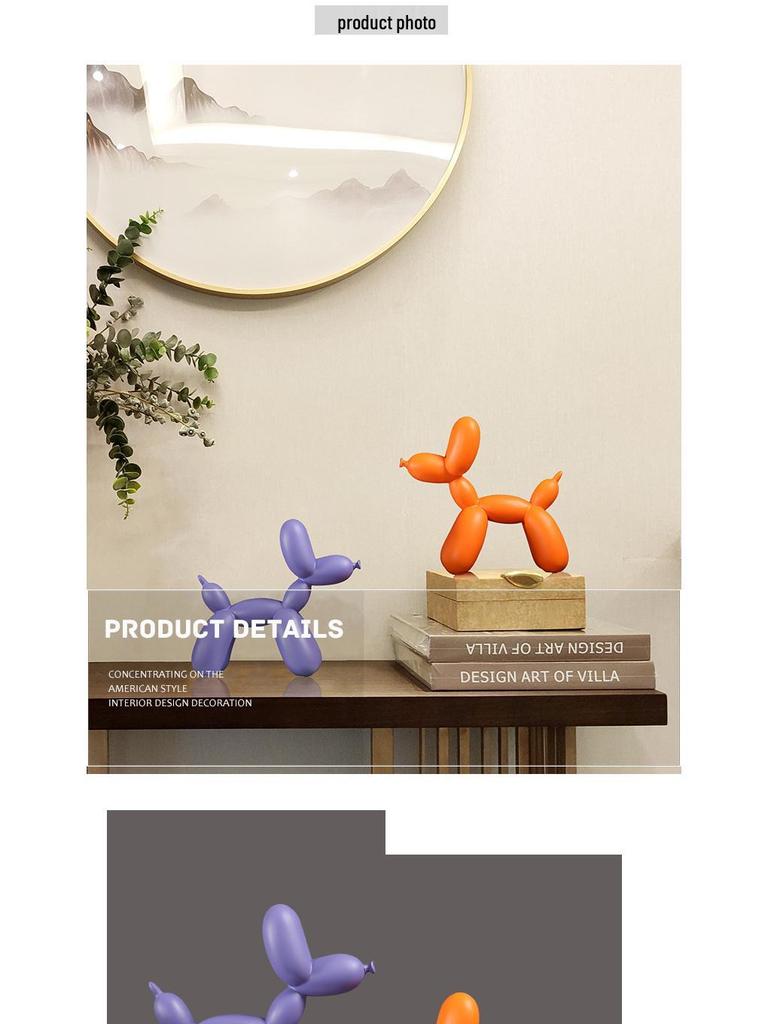 Creative Nordic Balloon Dog Ornament for Home or Office Decor