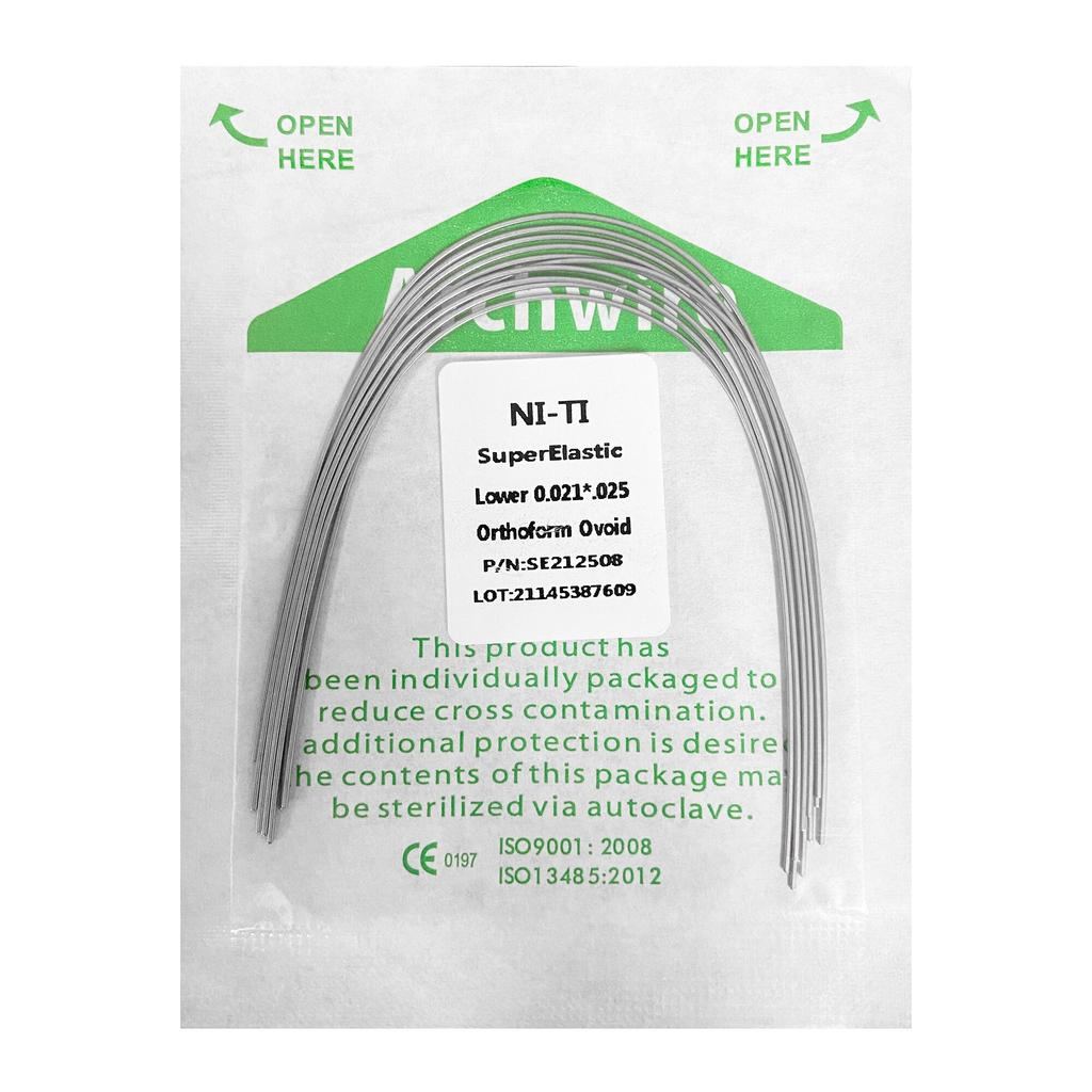 10 buc/pachet Sârmă dentar dentară super elastică ovoidă Niti rotundă/dreptunghiulară Sârmă de arc dentară Niti