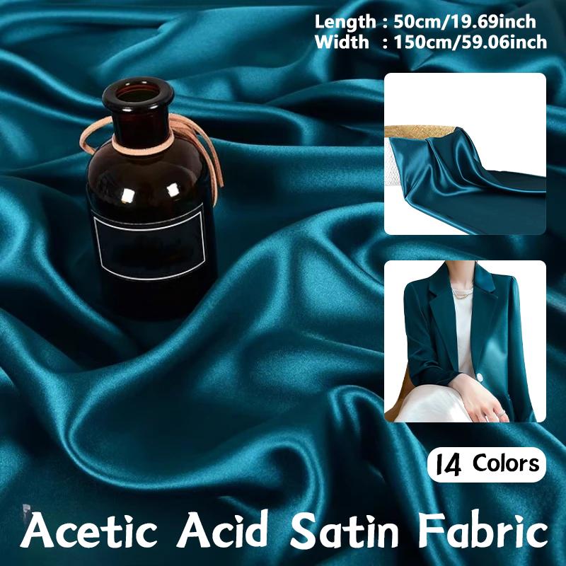 50x150cm Glatter Perlglanz-Satinstoff High-End Acetat Drapier-Satin für DIY Nähen Cheongsam Kleid Bekleidung