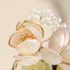 1Pcs U Shape Jade Orchid Hairpin For Women Vintage Chinese Style Wrapping Flower Hairpin Handmade Metal Jewelry Hair Accessory
