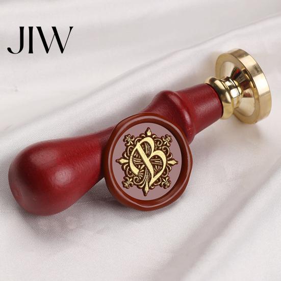 Sello de Cera para Invitación de Boda, Cabeza de Sello con Inicial del Alfabeto Iris A-Z, Cabeza Selladora de Latón Grabado para Envoltura de Regalos, Sellado de Invitaciones, Sobres, Diario