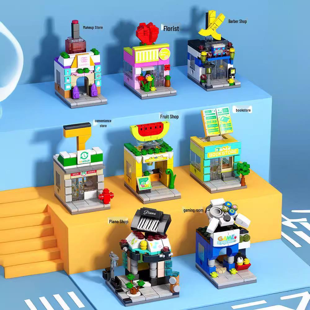 Совместимо с LEGO: Улица закусок Конструктор - Креативные игрушки для детей