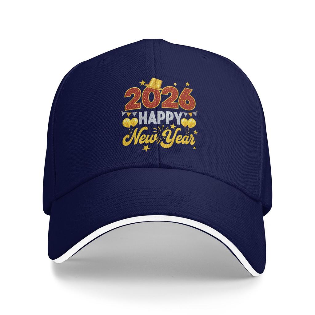 Unisex Happy New Year 2026 Outdoor Hat Summer  Sun Baseball Caps New Baseball Cap Hip Hop Sunscreen Hats