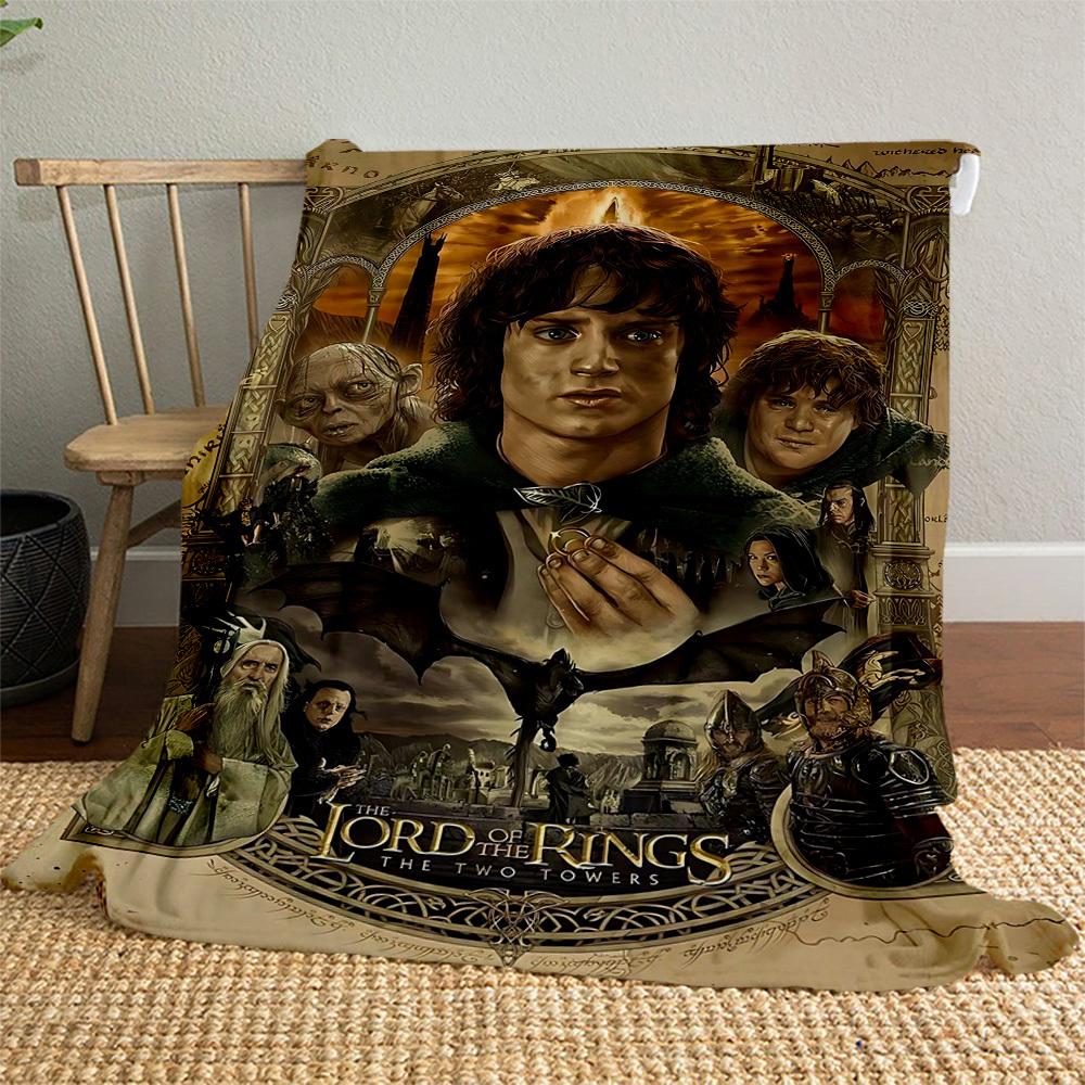 1PC The Lord of the Rings Two Towers Outdoor Flannel Blanket Soft Plush Decor for Picnics, camping,Bedroom, Playroom, Office1167A