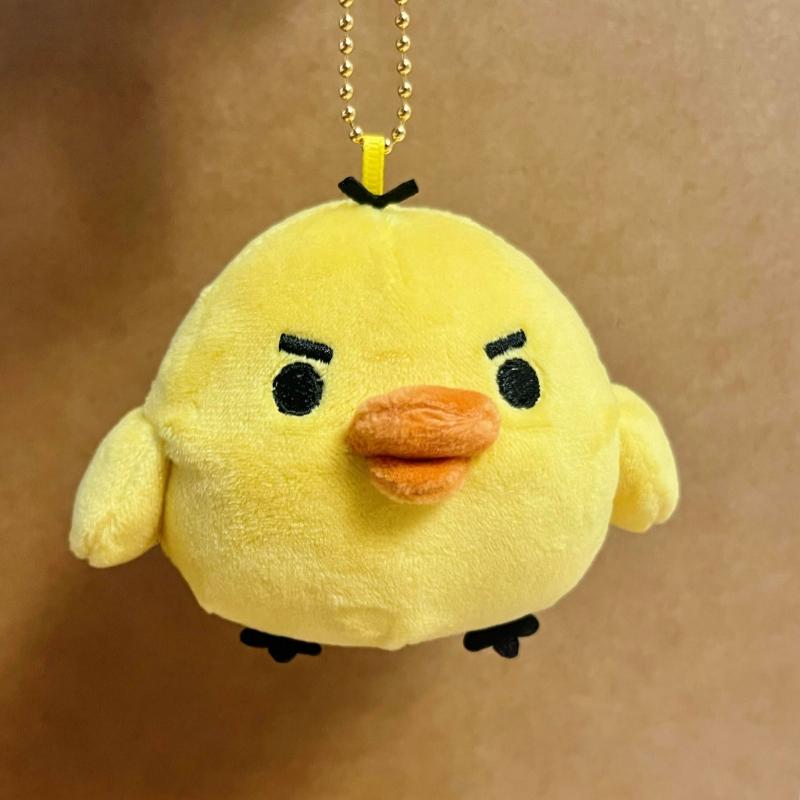 Kawaii 7cm Kiiroitori Plush Doll Keychain Rilakkuma's Friends Cute Yellow Chicken Backpack Charm Mini Pendant Girls&Kids Gifts