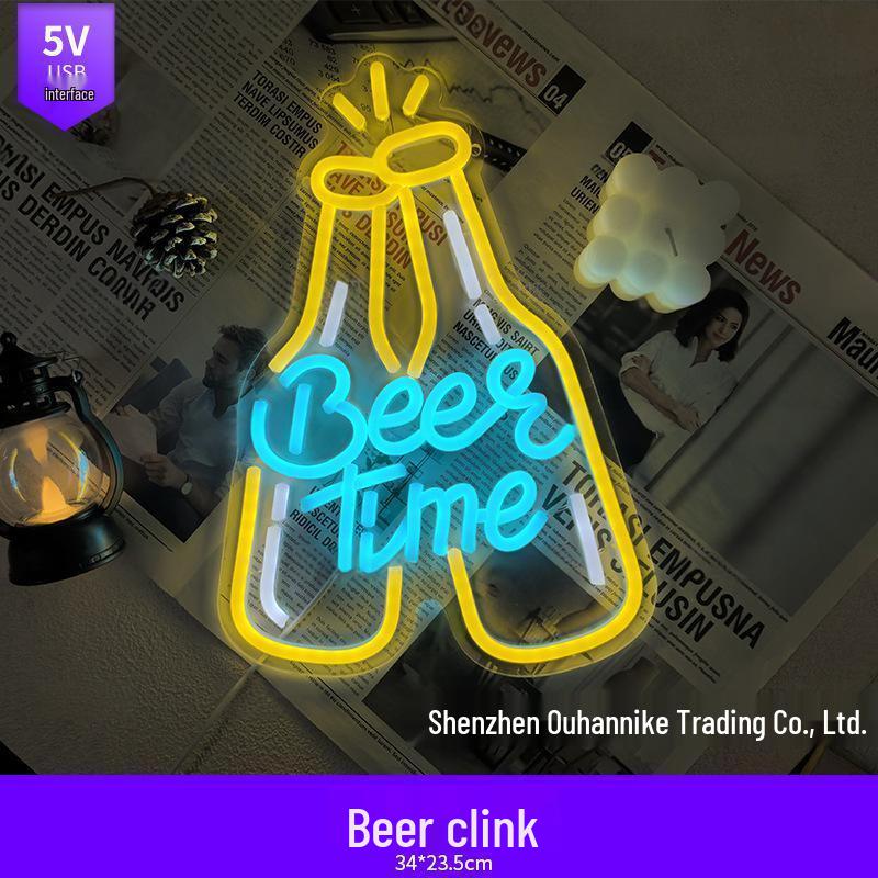 Creative LED Neon Letter Light - DIY Acrylic Sign for Kids' Room & Parties