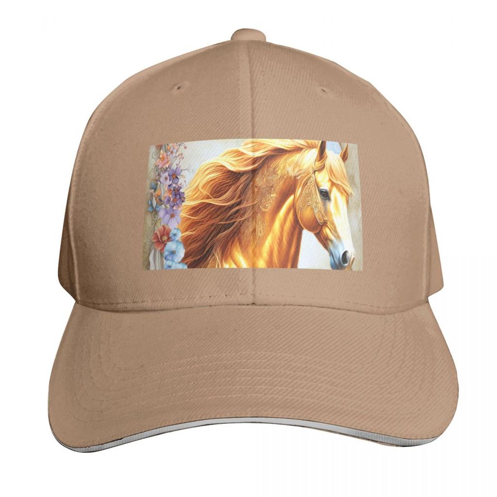 Fantasy Golden Horse Baseball Cap Luxury Cap Rugby Military Tactical Cap Fishing Hat Designer Unisex Womens