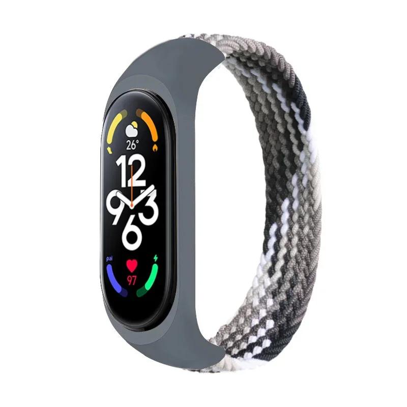 Bracelet for Xiaomi Mi band 6 7 Strap Nylon Braided solo loop pulseira bracelet Miband5 Wristband belt Mi band 5 4 3 6 correa