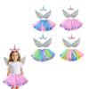 Halloween Birthday Party Decors Outfit Princesses Unicorns Headbands Fairy Wing