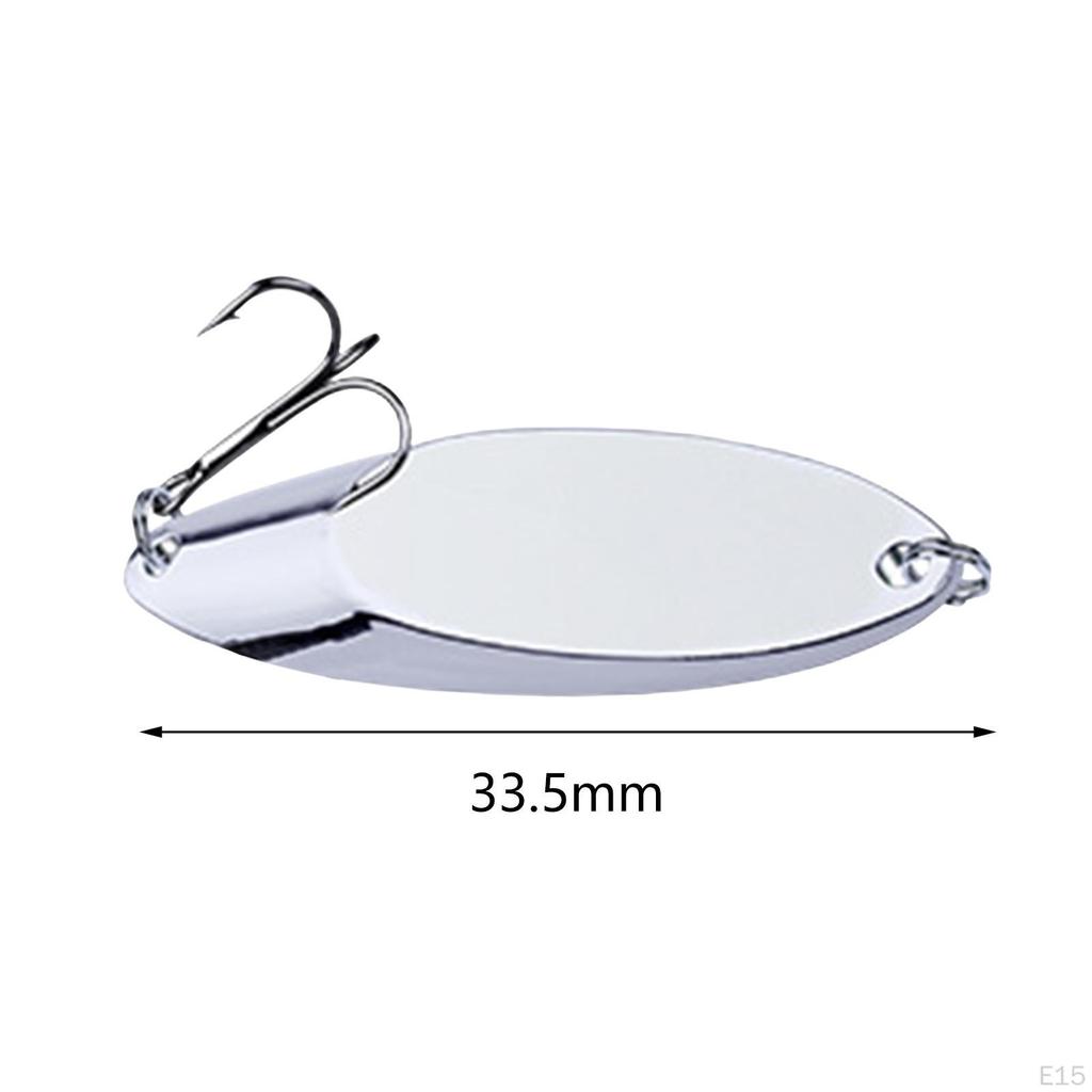 5 Pieces Fishing Spoons Lures Bass Baits Vertical with Hooks Freshwater Jigging