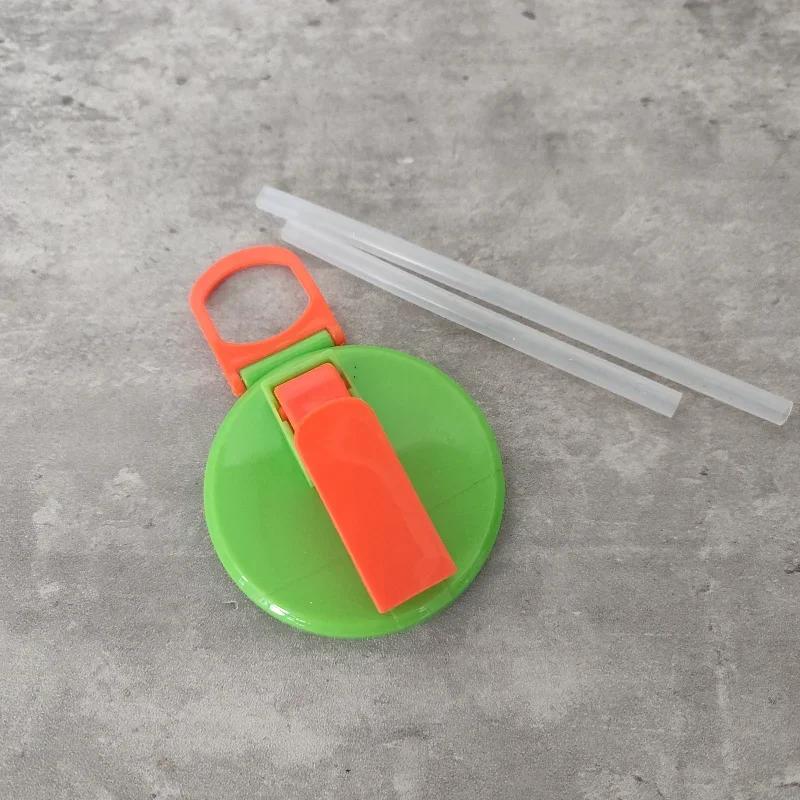 Portable Soda Can Lid and Silicone Straw Soda Can Lid Reusable Suitable For Canned Beverages Beer Juice 1pcs With 2 straws