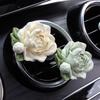 Jasmine Flower Car Perfume Aromatherapy Car Air Conditioner Vent Decoration Diffuser Stone Flower Car Interior Ornament Goddess Style