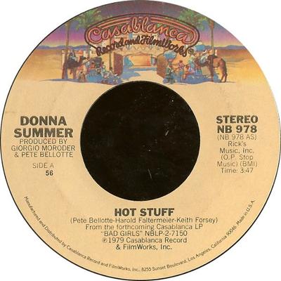 7inch Record DONNA SUMMER - Hot Stuff NB978 Casablanca 1979 US Soul/Funk Used